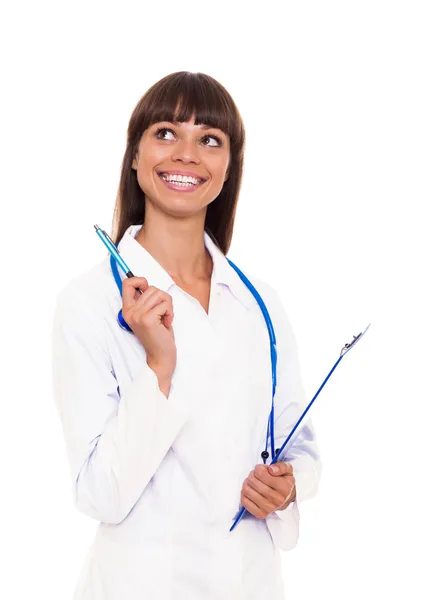 Médico médico mujer sonrisa — Foto de Stock