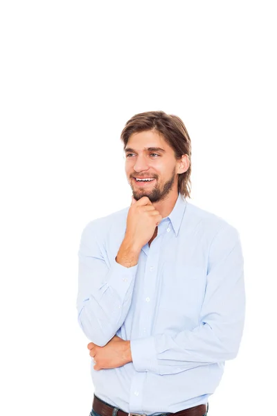 Knappe jonge business man gelukkig glimlach — Stockfoto