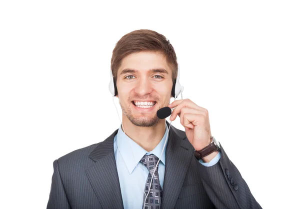 Empresário do escritório do call center — Fotografia de Stock