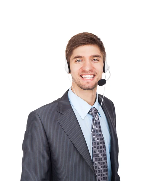 Zakenman van call center office — Stockfoto