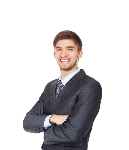 Portrait of happy smiling young business man — Stock Photo, Image