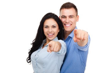 Sen, mutlu çifti işaret parmağı