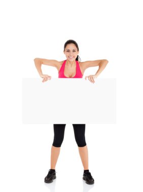 Spor fitness kadın Pano tutun
