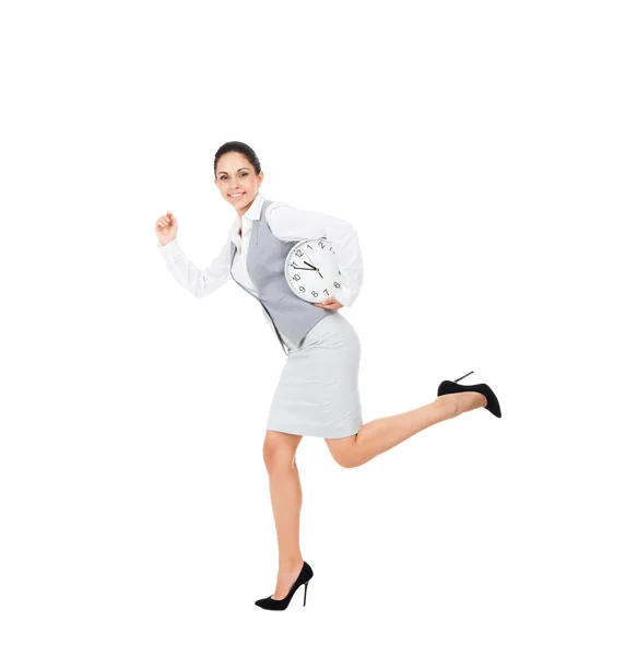 Biznes kobieta w pośpiechu — Zdjęcie stockowe