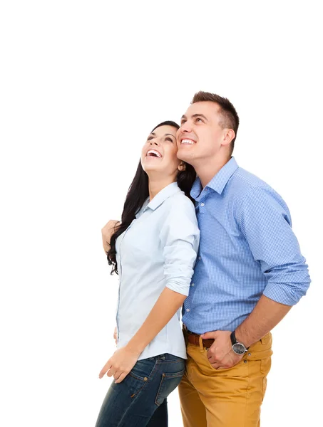 Bonito jovem casal feliz — Fotografia de Stock