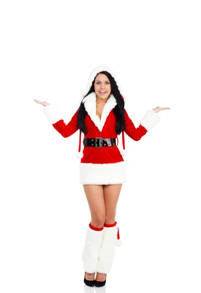 Navidad chica santa — Foto de Stock