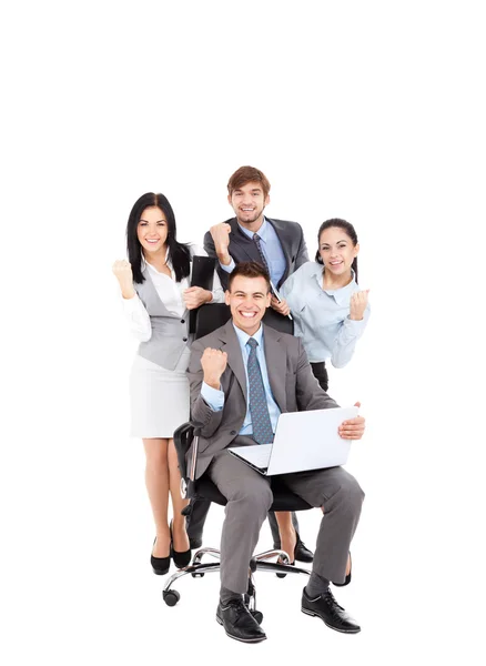 Successful excited Business people group team — Stock Photo, Image