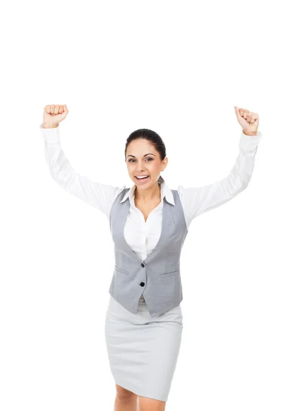 Excited business woman — Stok fotoğraf