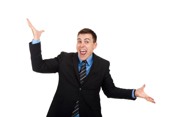 Successful excited business man — Stock Photo, Image