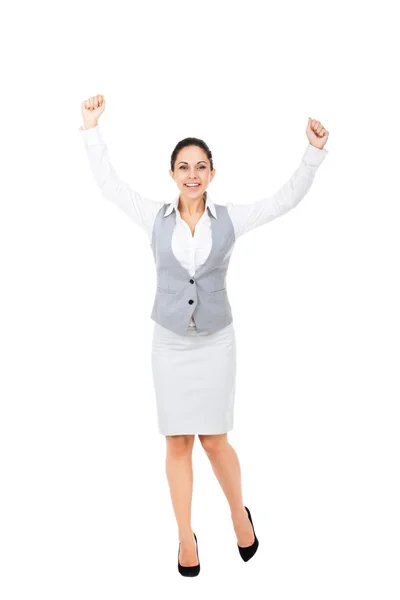 Excited business woman — Stockfoto