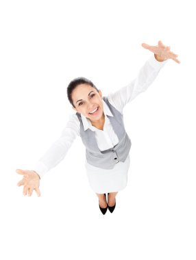 Excited business woman