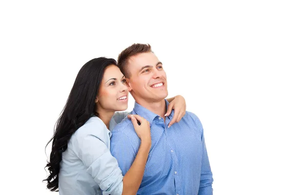 Vackra unga lyckliga paret — Stockfoto