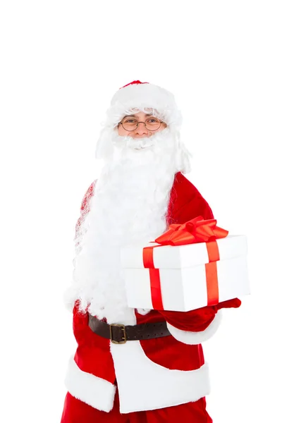 Santa Claus hold Caja de regalo — Foto de Stock