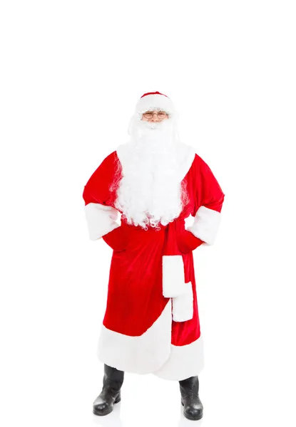 Santa claus drží krabičky — Stock fotografie