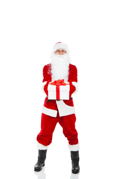 Babbo Natale contenente scatola regalo — Foto Stock