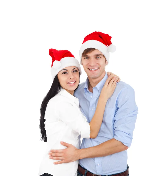 Christmas holiday happy couple — Stock Photo, Image