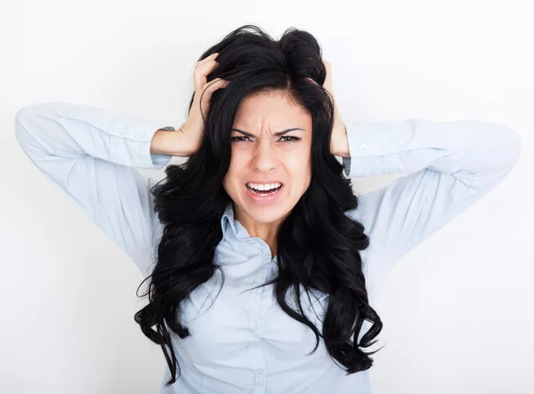 Femme frustrée concept en colère — Photo