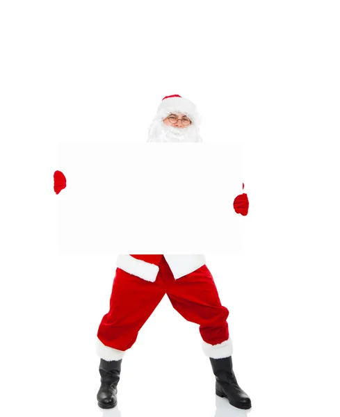 Santa Claus drží prapor — Stock fotografie
