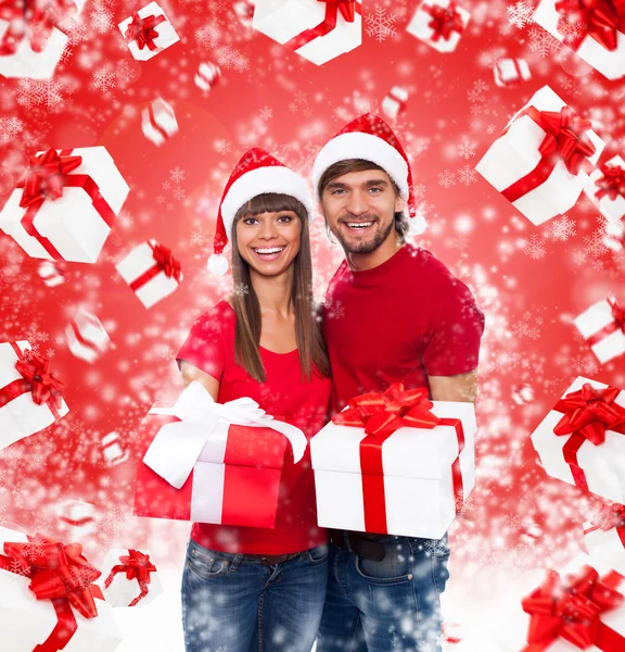 Christmas holiday couple — Stock Photo, Image