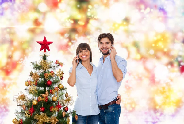 Vacanza di Natale coppia felice — Foto Stock