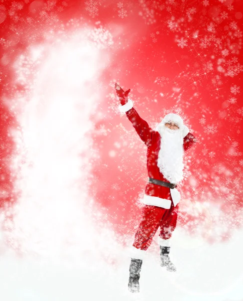 Santa Claus Christmas sale background with blank empty copy space — Stock Photo, Image
