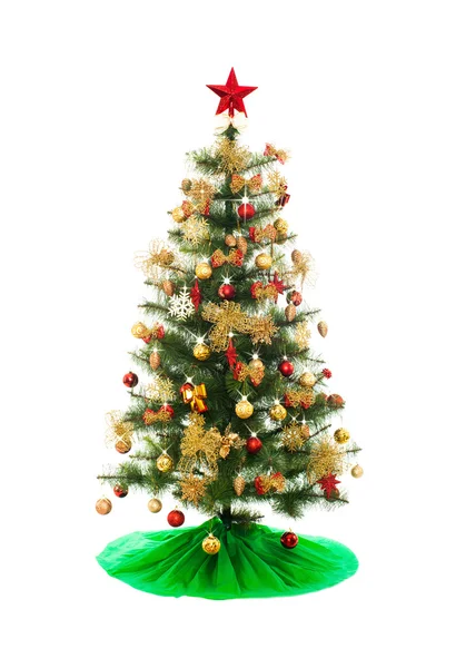 Weihnachtsbaum geschmückt — Stockfoto