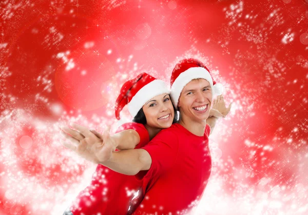 Natale coppia vacanza — Foto Stock