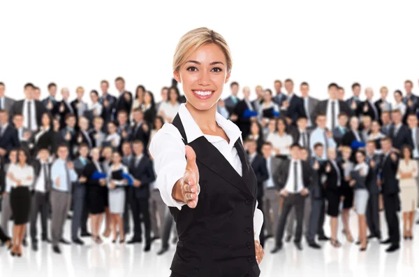 Businesswoman handshake — Stock Photo, Image