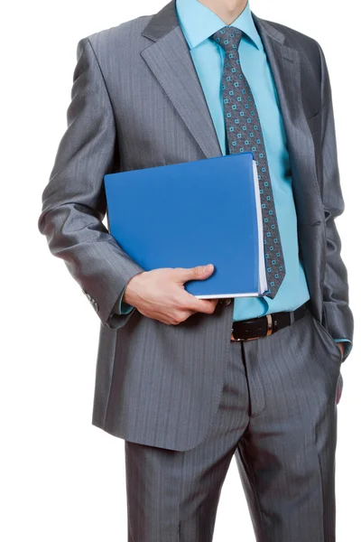 Businessman holding paperwork — Stock Photo, Image