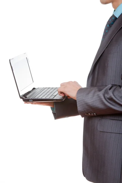 Uomo con laptop — Foto Stock