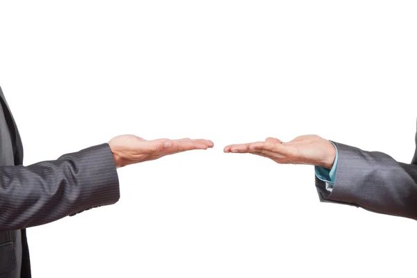 Businessmen hands with palms up — Stock Photo, Image