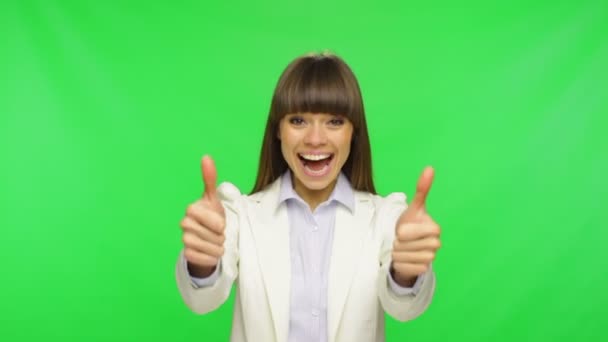ビジネスの女性の興奮 — ストック動画