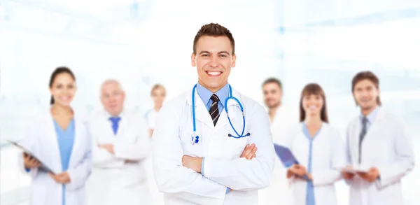 Happy doctor with stethoscope — Stock Photo, Image