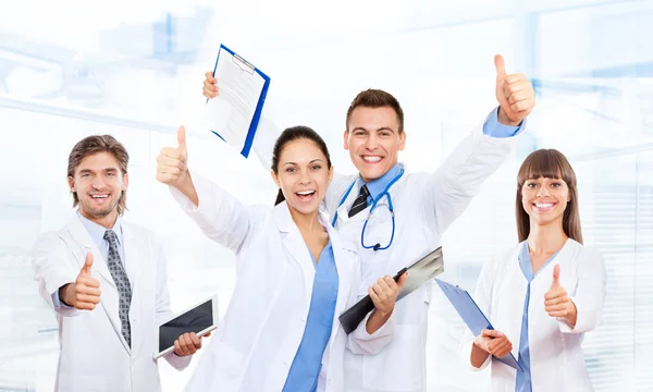 Squadra medica eccitata — Foto Stock