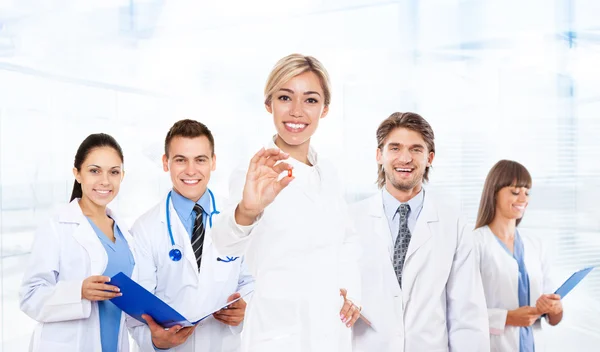 Excited medical doctors team — Stock Photo, Image