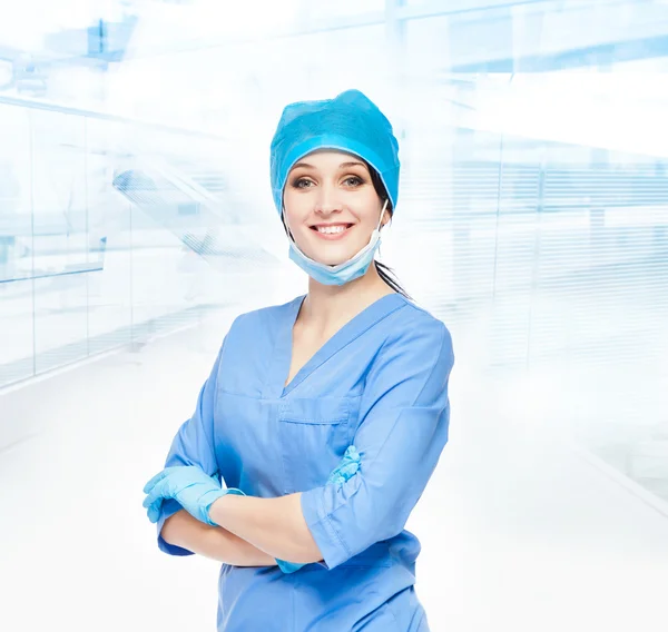 Doctor wearing surgery suit — Stock Photo, Image