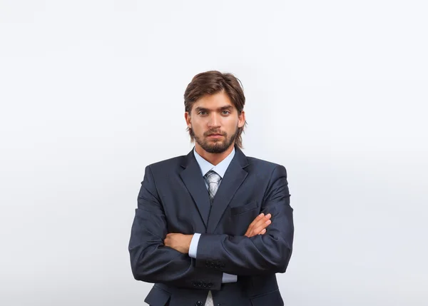 Businessman with folded hands — Stock Photo, Image