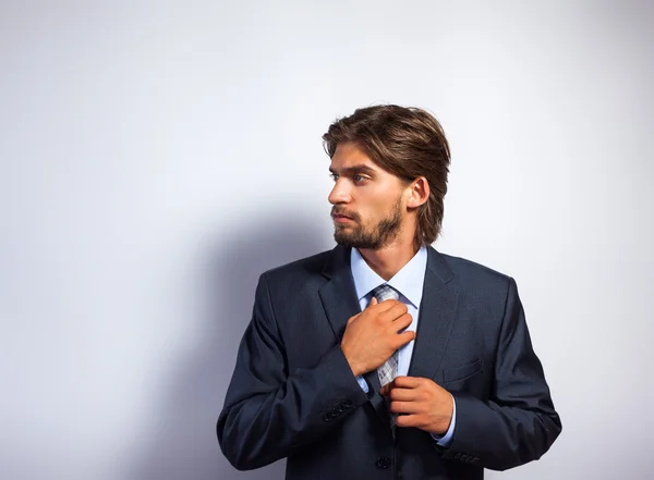 Business man looks side — Stock Photo, Image