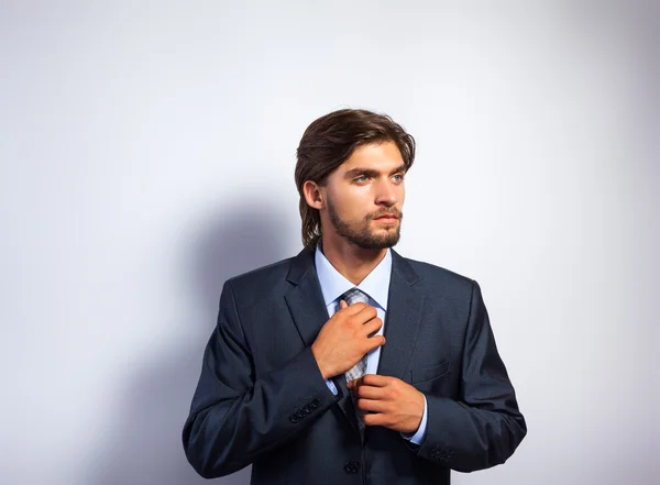 Business man looks side — Stock Photo, Image