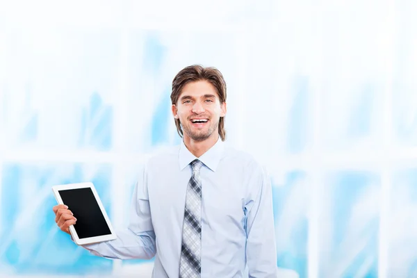 Business man using tablet pad — Stock Photo, Image