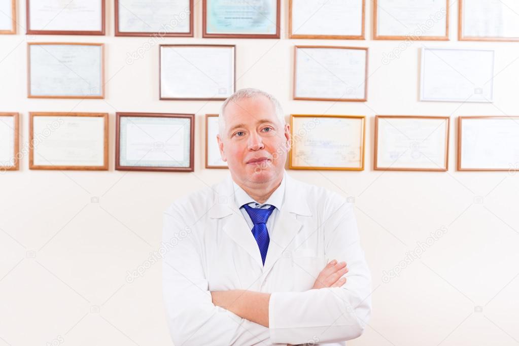 Doctor in white coat