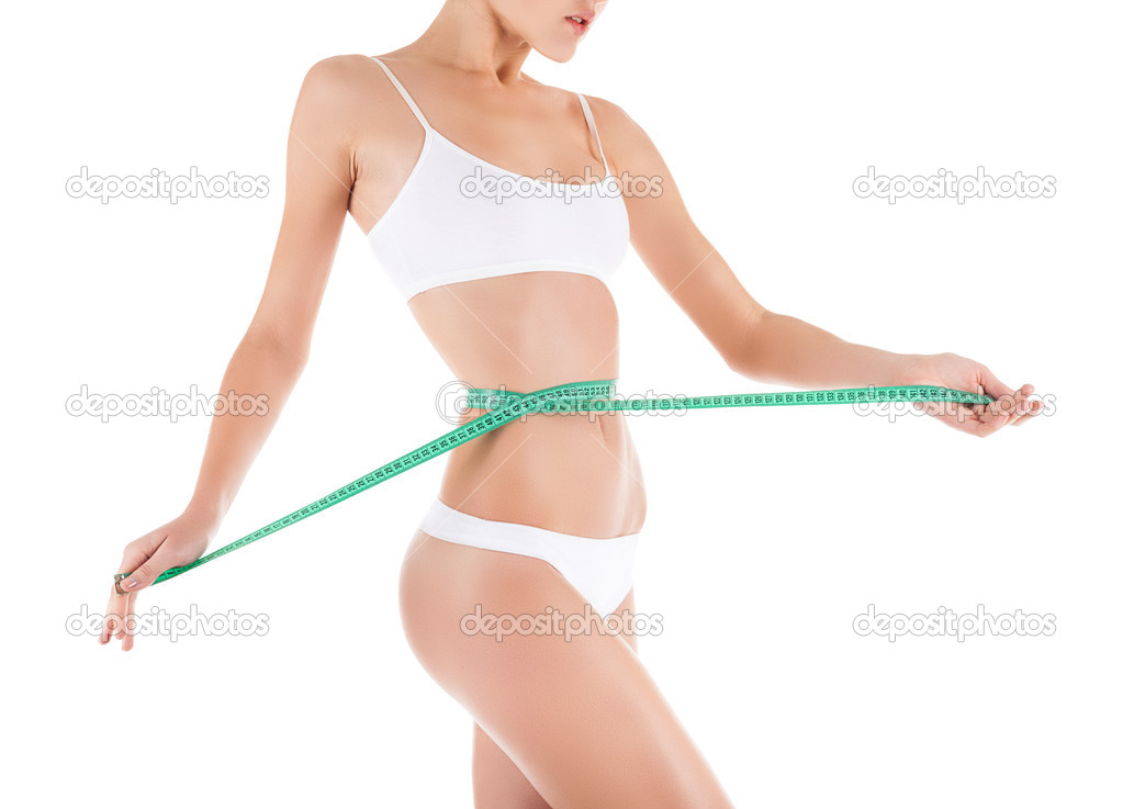 Woman measure waist