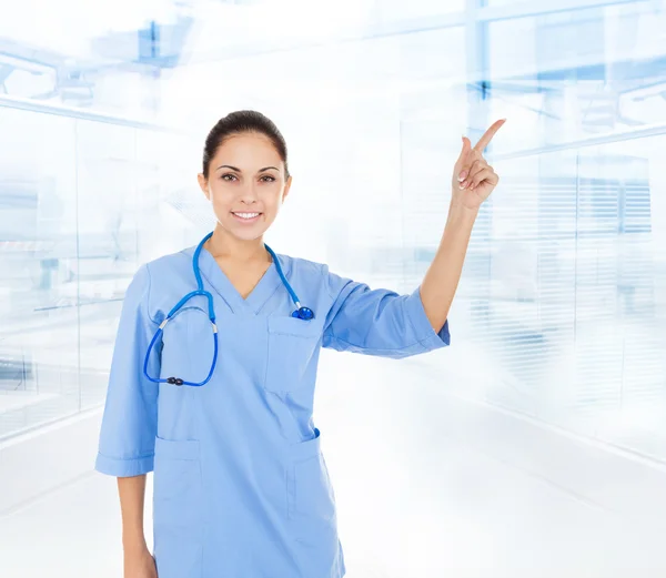 Nurse pointing — Stock Photo, Image