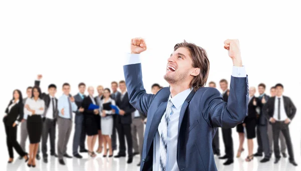 Successful excited businessman — Stock Photo, Image
