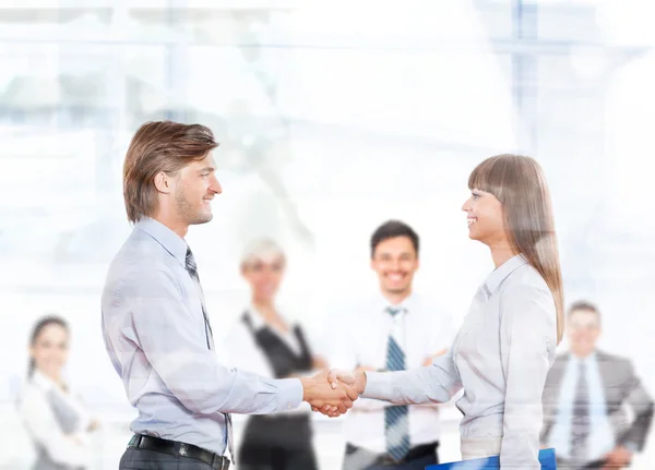 Business folk handslag — Stockfoto