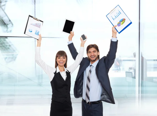 Excited business couple — Stock Photo, Image