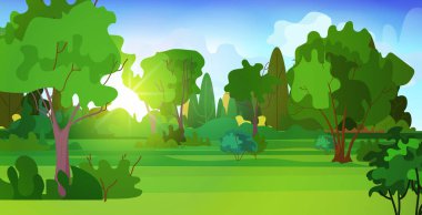 hiç kimse güzel yaz parkı manzarası yatay arka plan