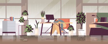 Depresyonda olan işadamı, iş yerinde uyuyan, umutsuz ruhsal hastalıklar hisseden, depresyon geçiren,