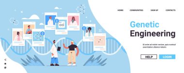 Doktor danışmanlık hastaları DNA test genetik mühendislik tanı çevrimiçi danışma kavramı