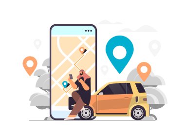 Arap işadamı mobil uygulama taşımacılık servis paylaşım konseptinde araba sipariş ediyor